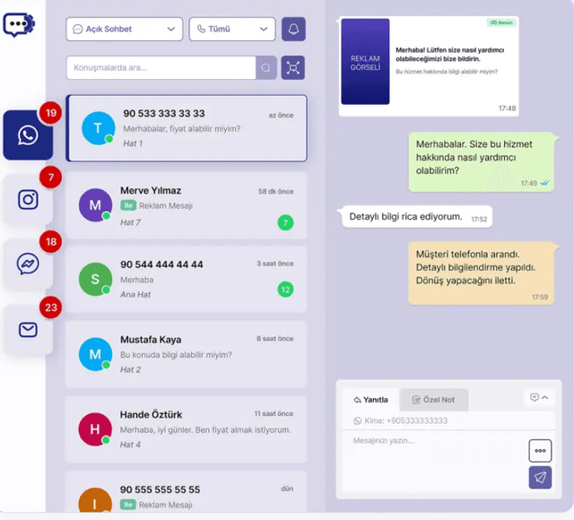 Tüm Mesajları Tek Yerde Toplayın